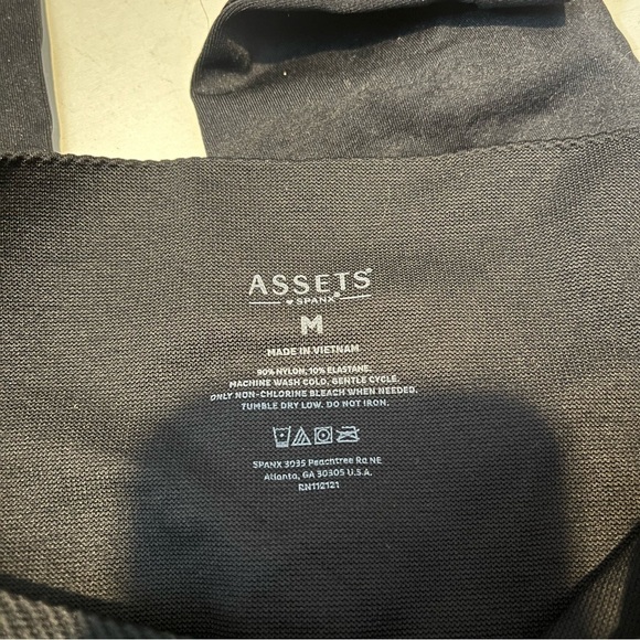 Assets Spanx Womens Small Solid Black High Waist Leggings Casual Pants Medium - Picture 6 of 6